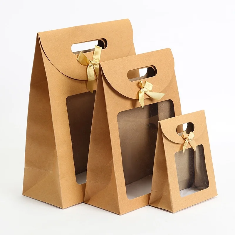 1 pc Transparent portable gift bag for gifts accompanied by gift