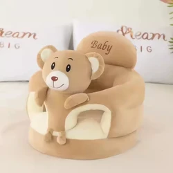 Kids Infant Bed Chair Mini Cover Room Single Kid Foam Anti Fall Recliner  Couch Plush Play White Fluffy Soft Baby Seat Sofa