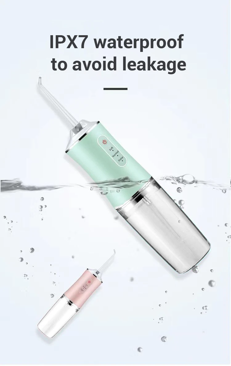 Cordless 230ml Water Flosser for Teeth Cleaning Portable Electric Household Product with Battery Power Source Oral Irrigator