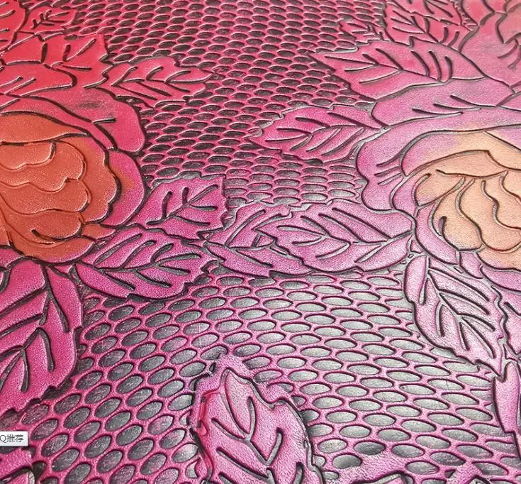 Wholesale Letter Printed Textured Faux Vinyl Leather Synthetic Leather Fabric for Making Bags/Shoes/Upholstery