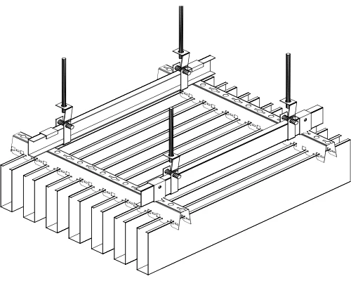 Fireproof expanded metal baffle ceilings aluminum panels for walls