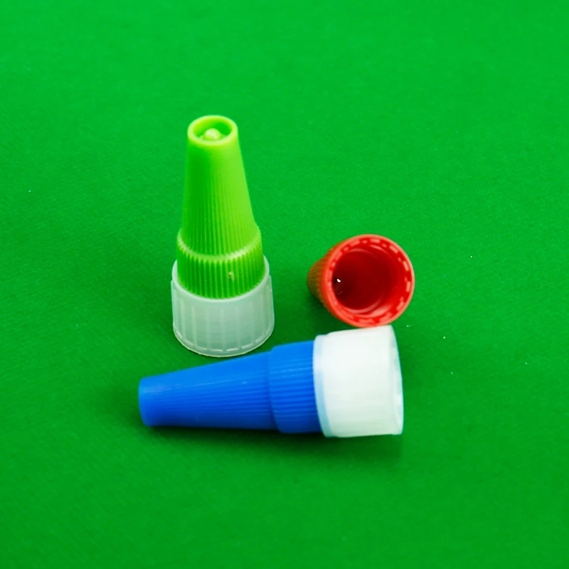 1Oz Hdpe Flat Oval Plastic Glue Bottle Natural Blue Red Color Plastic Bottles Dropper Cap Bottle