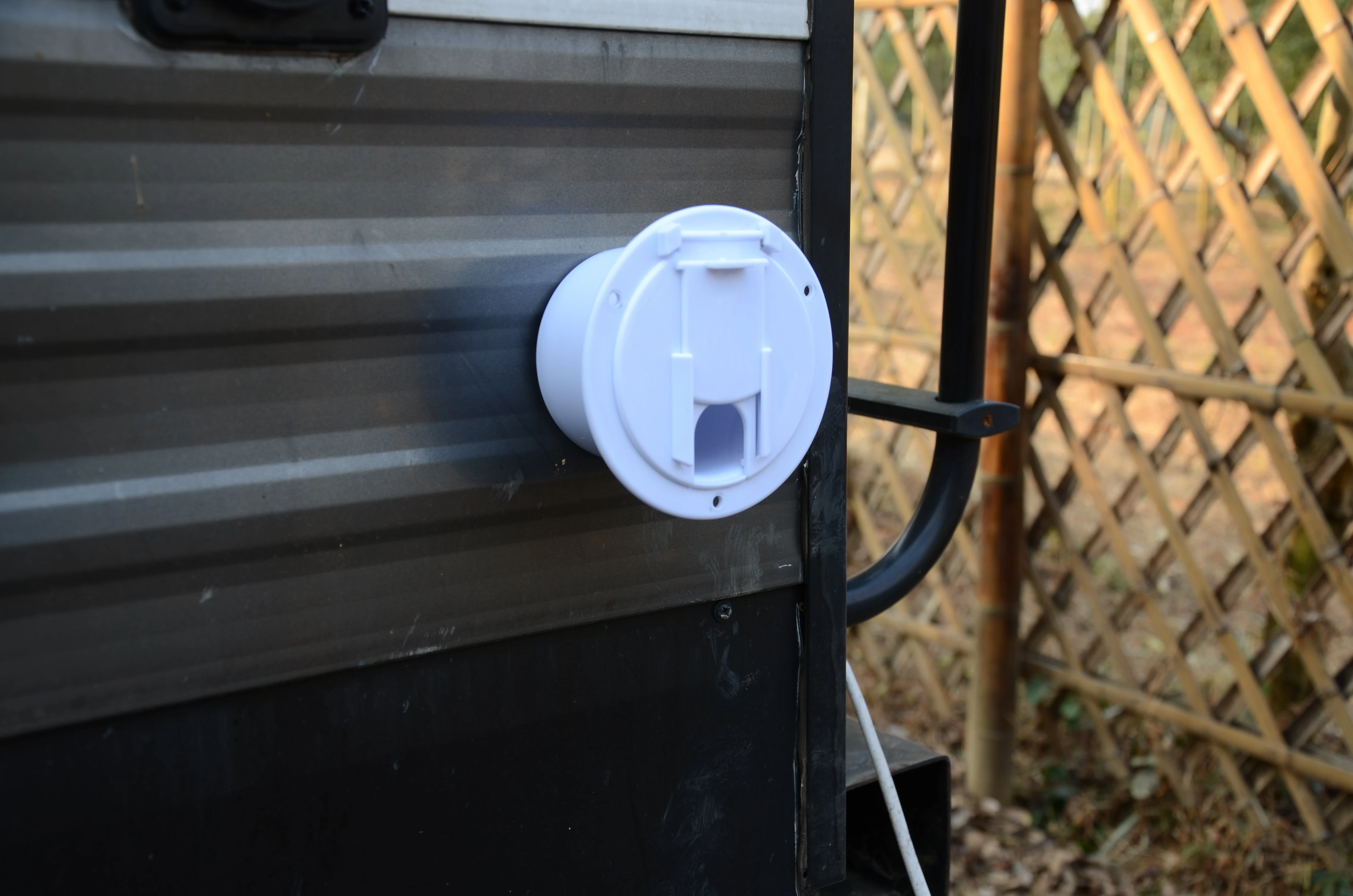 Round Electric Cable Rv Hatch For 30 And 50 Amp Cords Camper Electric