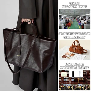 2026 Trending Women's Fashion Luxury Designer Handbag Vintage High Quality Genuine Casual Tote Durable Large Capacity Waterproof