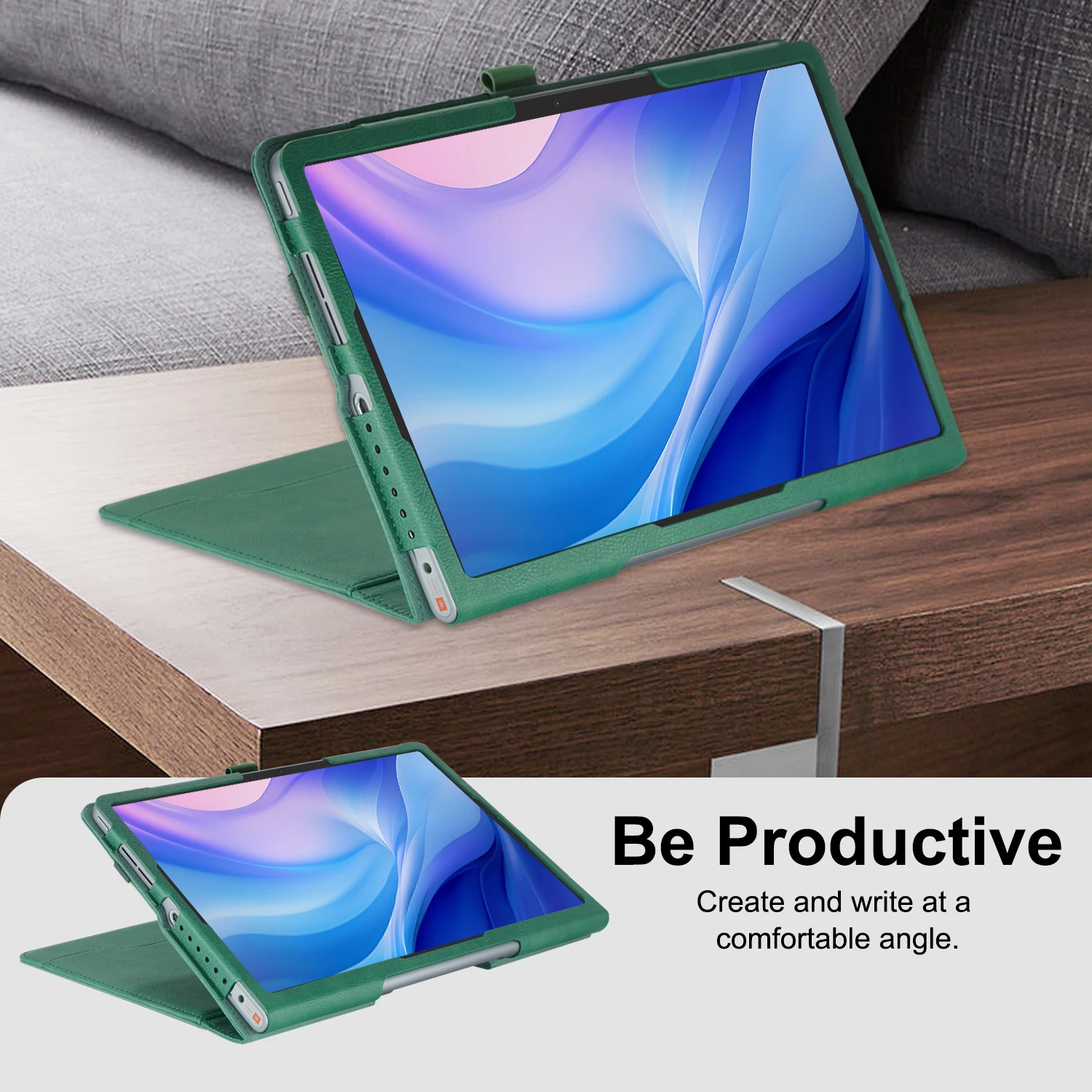 Kepuch Custodia In Pelle PU Per Lenovo Tab Plus 11.5 TB351FU – Cover Blu Con Cinturino E Chiusura Magnetica