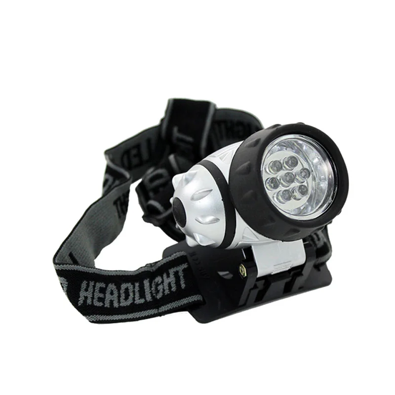 TOPCOM Powerful Promotion 7 LED Headlamp 3 Modes ABS Camping Headlight Headlamp