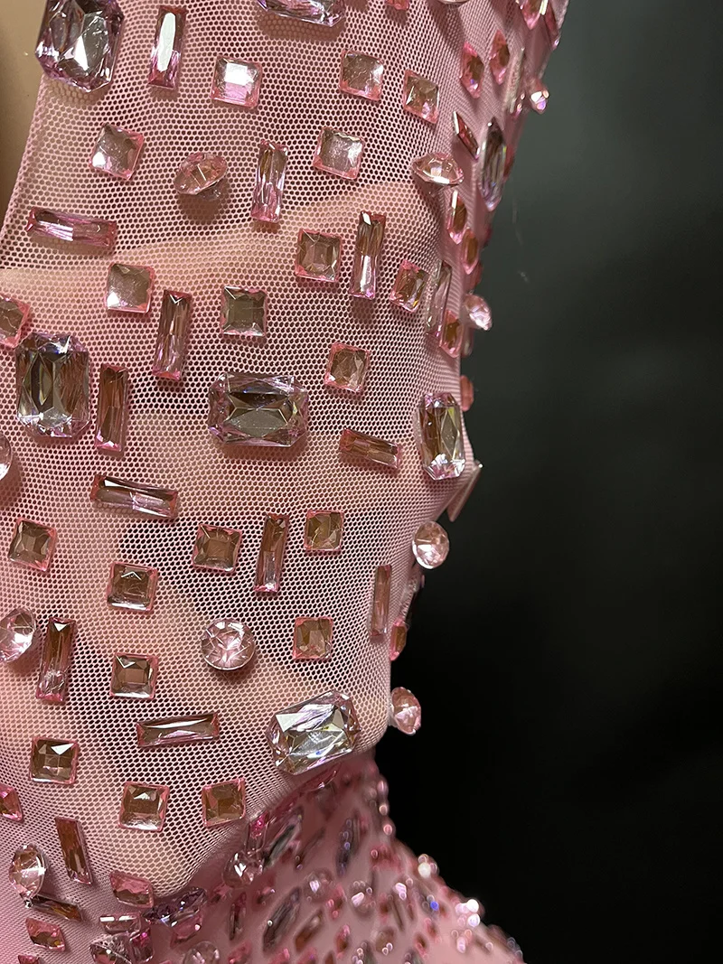 Shop Our Novance Y2507-G Pink Club Dress with Diamond Details