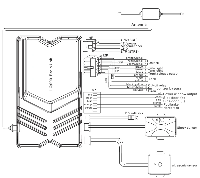 Alarma Coche SPY LT836 con Sensor Golpes + Microondas y Auto Arranque