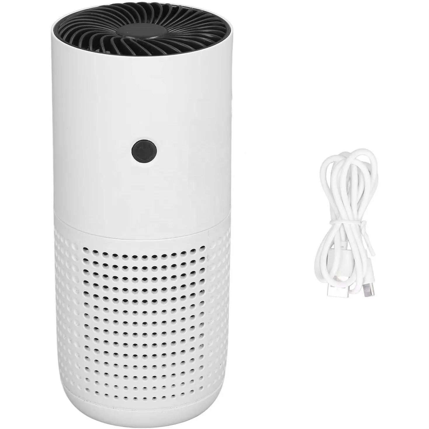 Mini Cylindrical HEPA Air Purifier One-touch Control Desktop Air Cleaner with USB Power Remove Smoke Dust Pollen for Home Office 6