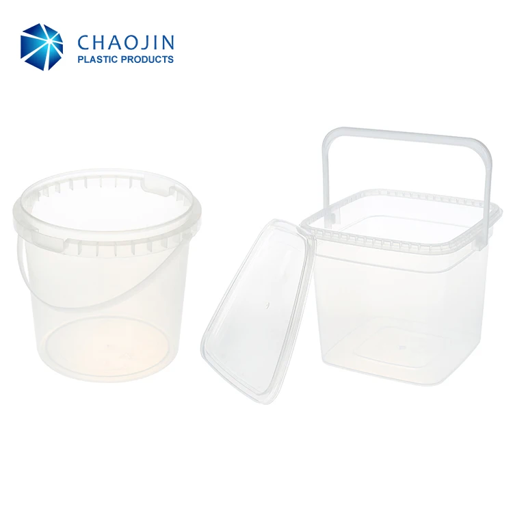 Wholesale Square Plastic Buckets With Lids Rectangula Pail With Lid