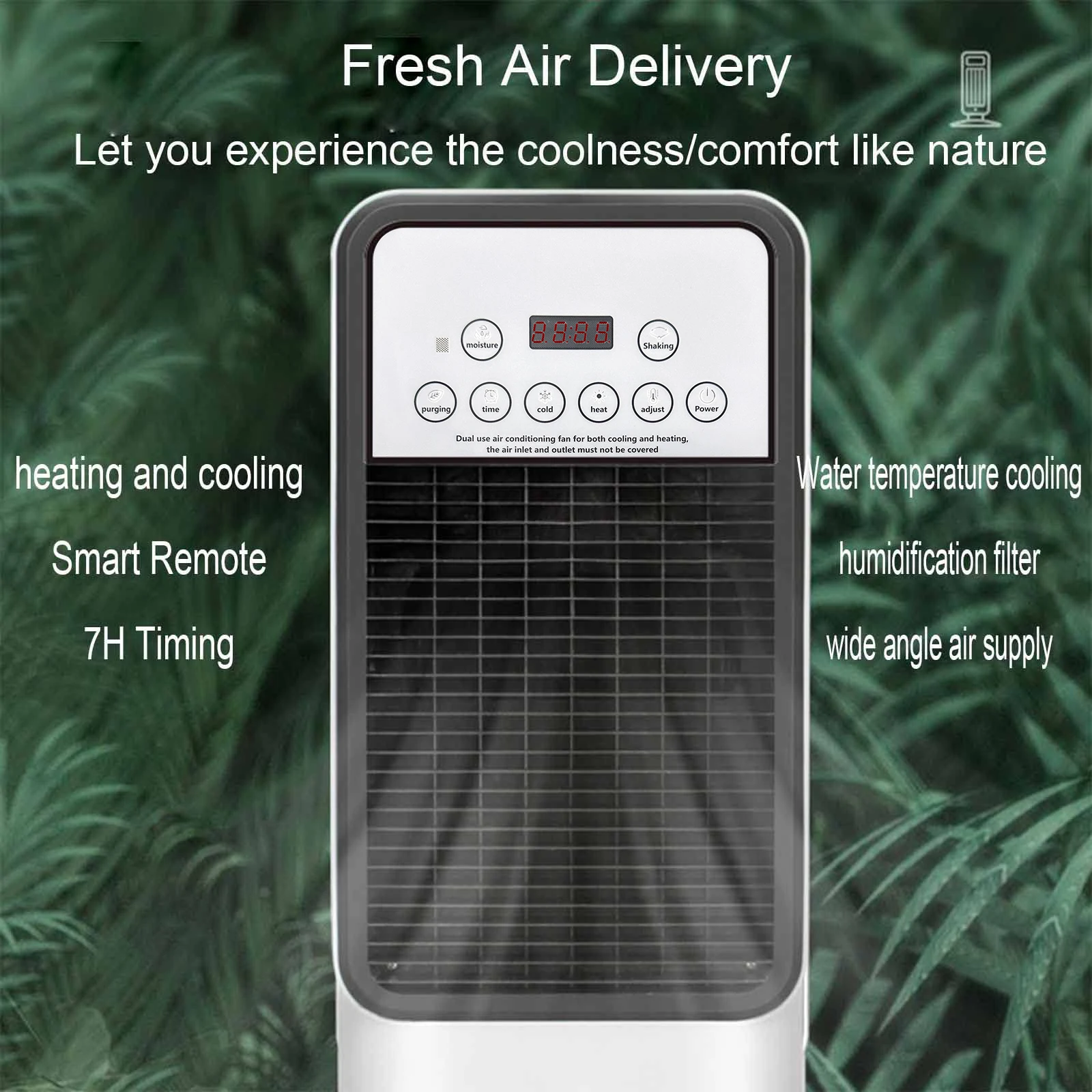 Mini Stand Air Conditioner and Heater Combo Shaking Portable Cooling and  Heating with Heating Element for Home Use