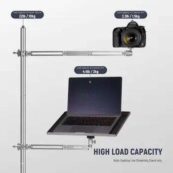 NEEWER DS002 Overhead Camera Rig Desk Mount Professional Studio Microphone Arm Adjustable Microphone Mic Stand Arm detail image