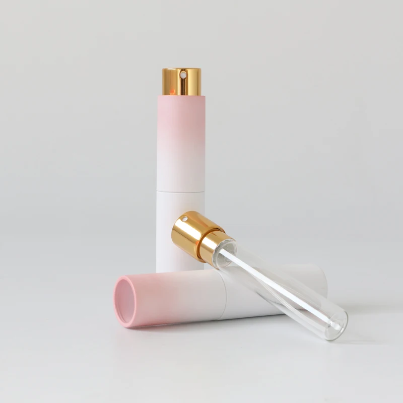 Wholesale 5ml 8ml 10ml 15ml 20ml 30ml Matte Black White Refillable Twist Spray Bottle Mini Travel Perfume Atomizer