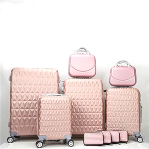 Wholesale Large Capacity ABS Luggage Sets 12/14/16/20/24/28 Inch Inch 6 Piece Travel Trolley Bags 4 Wheel Luggage Suitcase