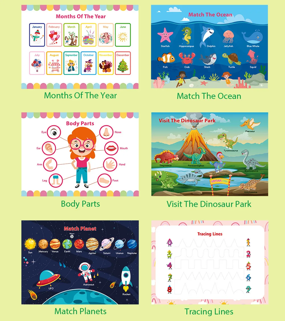 product custom design printing children baby learning busy book preschool learning activities kids toys busy board book for toddler 3 5401-27