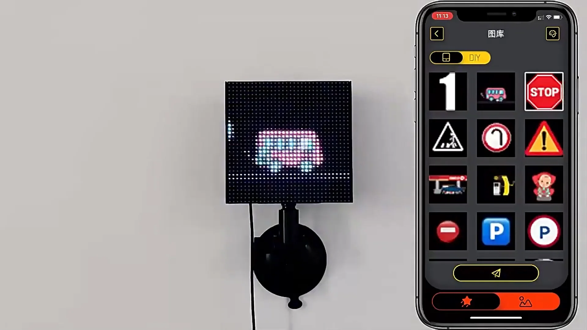 Usb Mini Led Display Screen 32x32 Led Smart Panel Sign Mobile App