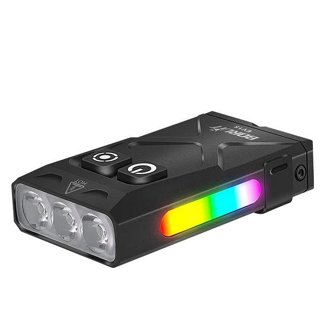 EV15 Waterproof LED Keychain Torch Light 365Nm UV Rechargeable Mini Flashlight Magnet Aluminum Alloy Body for Camping