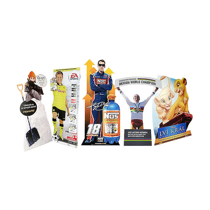 Custom Creative Advertising Lifesize Human Shape Eco-Friendly Cardboard Cutout Eye-Catching Floor Display for Promotions