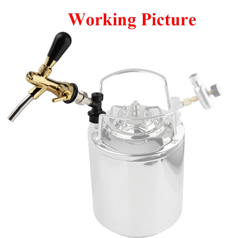 Beer Tap Faucet Chrome Flow Control Beer Keg Tap G5/8 Thread Adjustable Draft Beer Dispenser Tap with Liquid Ball Lock