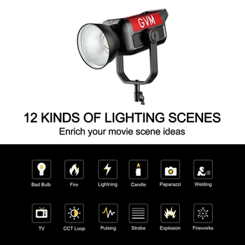 GVM Pro SD500B 500W Led Video Light Studio Lights with Bowen Mount 61600lux/1m CRI 97+ 2700-6800K Photography Lighting Kit detail image