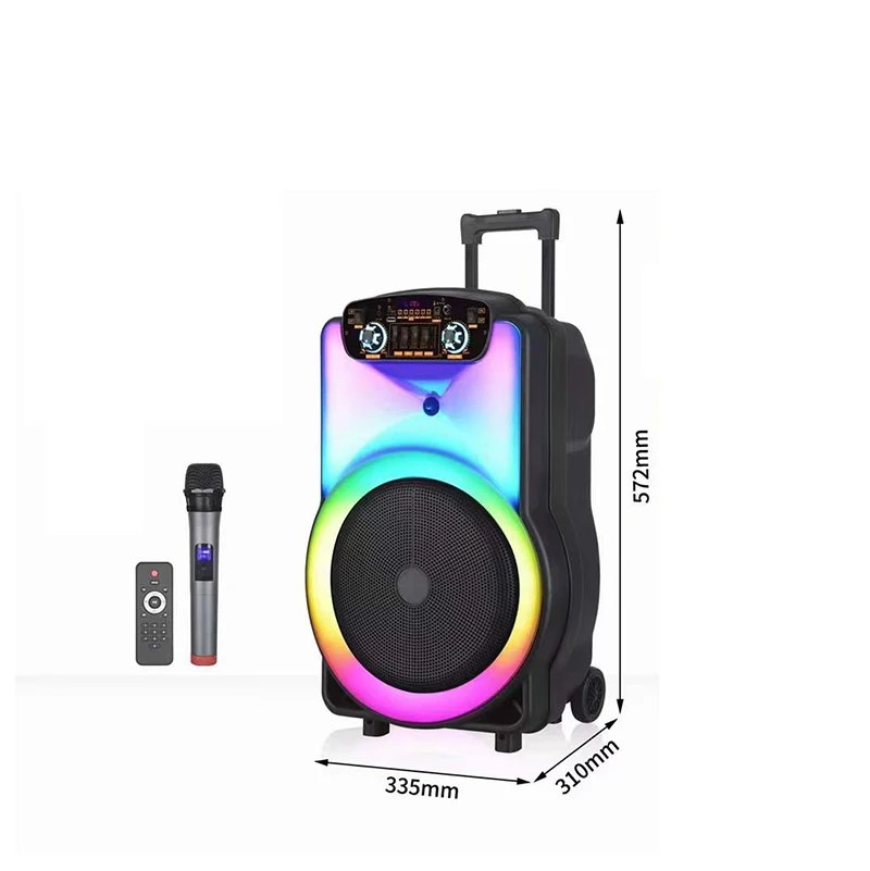 NDR-Y12 Outdoor Wireless Portable 12 Inch Trolley Speaker