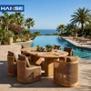 Set da pranzo da giardino in teak massiccio