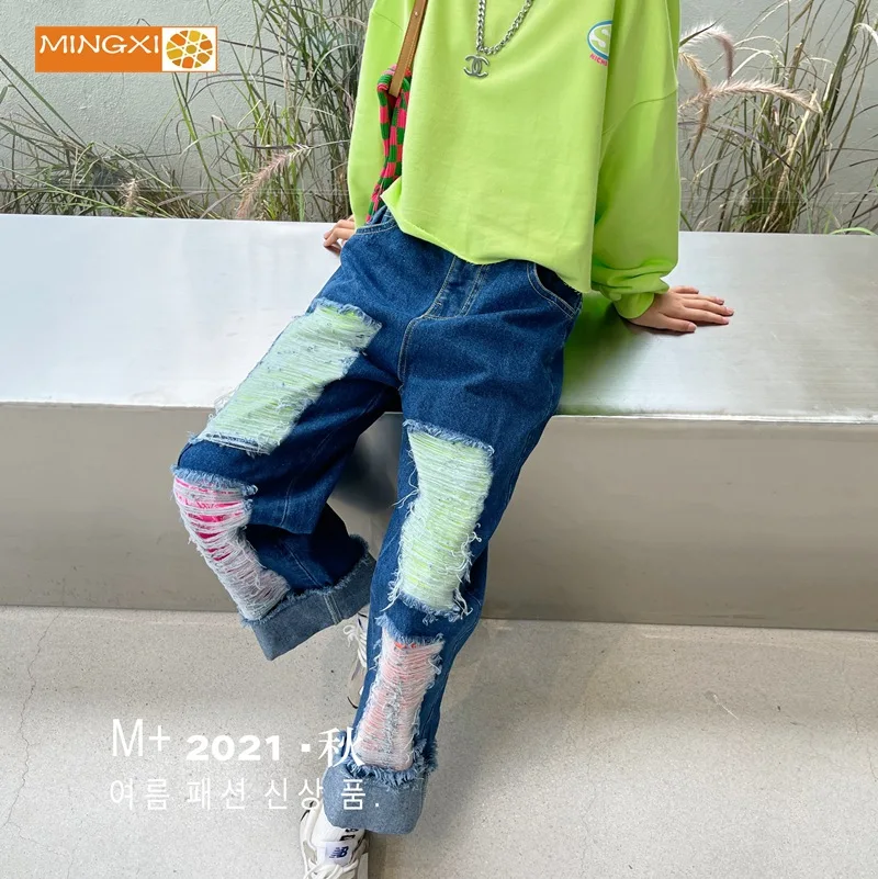 21 New Fashion Children Girl Autumn Blue Jeans Fashion Big Hole Special Stylish Casual Denim Pants 4 9t 6 Pcs Lot Buy 21 New Fashion Children Girl Autumn Blue Jeans Fashion Big Hole Special