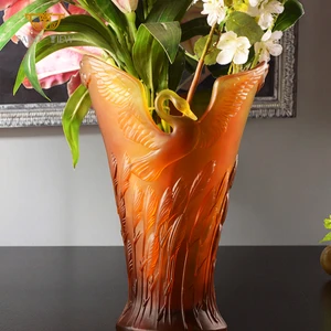 House Luxury Garden Aromatherapy Glass Tabletop Floral Gold Wedding Decor Ornament Big Modern Plant Vase