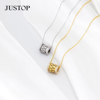 2024 Couple Digital Confession Long Necklace Gift Zircon Copper Brass Silver Plated Necklace
