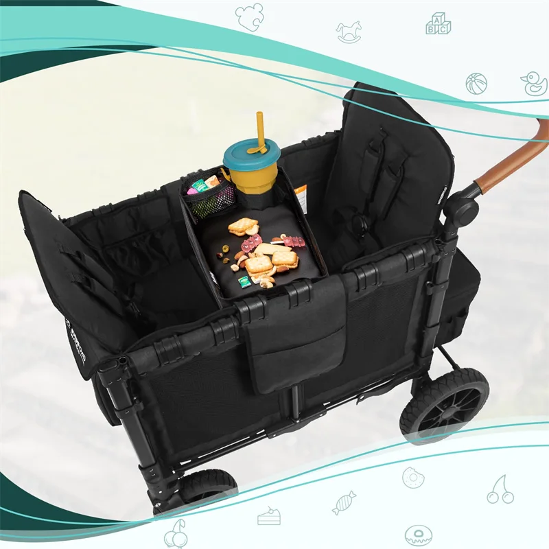 double stroller caddy Zoe Double Stroller Organizer, Luxe Grey