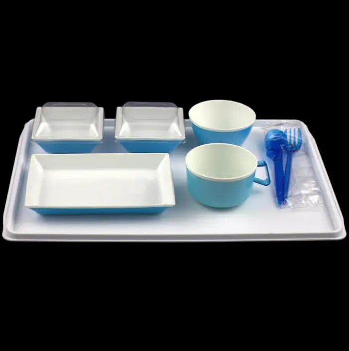 Economy Class Tray Set-up Inflight Rotables Inflight Tablewares Airline Cabin Meal Rectangle Serving Tray Set