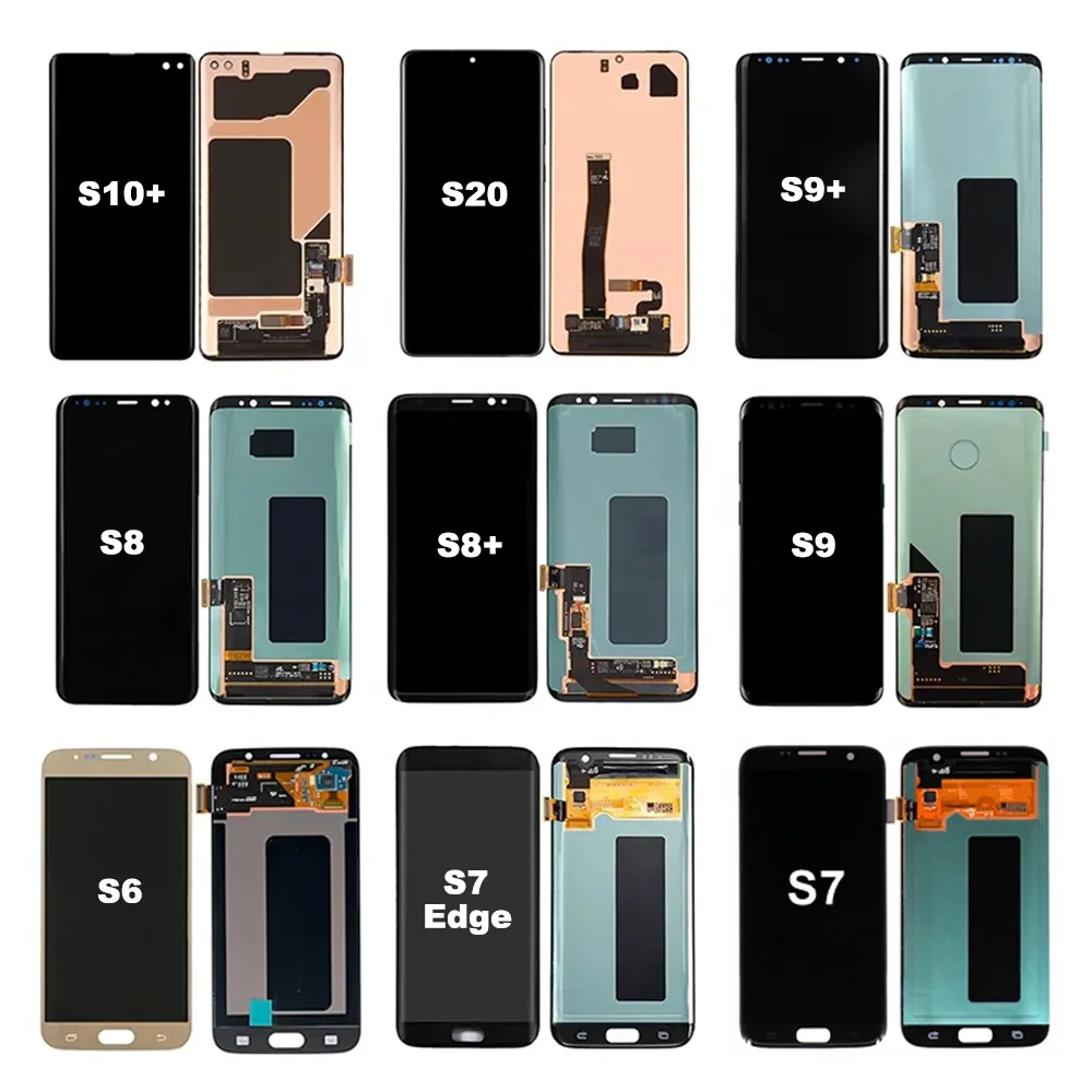 Screen for Samsung Galaxy S7 Edge S8 S9 G973 S10 S10plus S20 S21 S22 Ultra Plus 5G S 20 Original AMOLED LCD Display With Frame