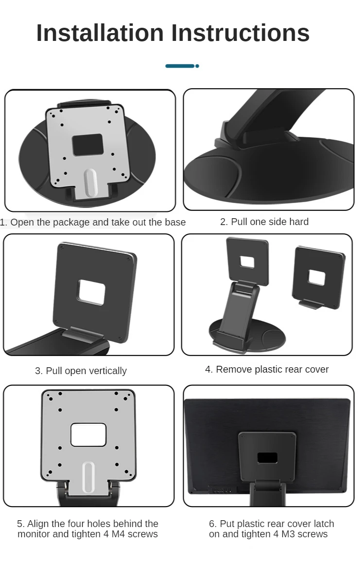 Портативная эргономичная складная настольная подставка для монитора с наклоном 13-24