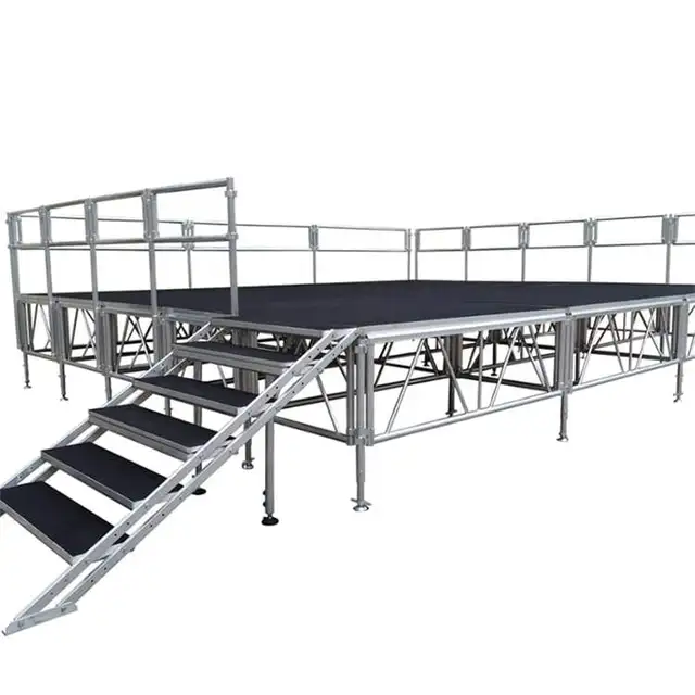 1*2m, 1.22*2.44m Customized Professional Aluminum Truss Stage, Backdrop Stage Platform