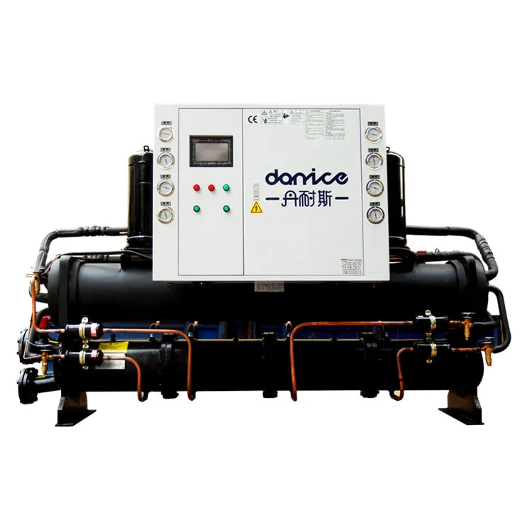 professional 830WSH Double-compressor China made  R407c Water Cooled Screw Chiller Special for bottle blowing machine