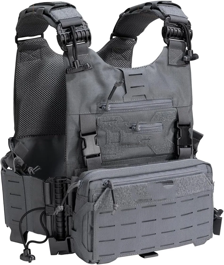 Free Sample Jacquard Tactical Modular Waterproof Internal Frame Chest Rig Quick Release Vest Chest Bag with Molle Mag Pouch - Image 3