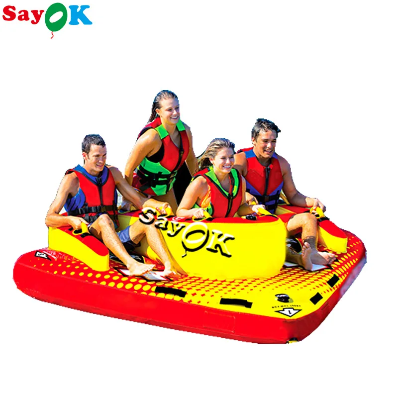 3 Person Riders Crazy Water Sports Pvc Inflatable Water Floating Sofa