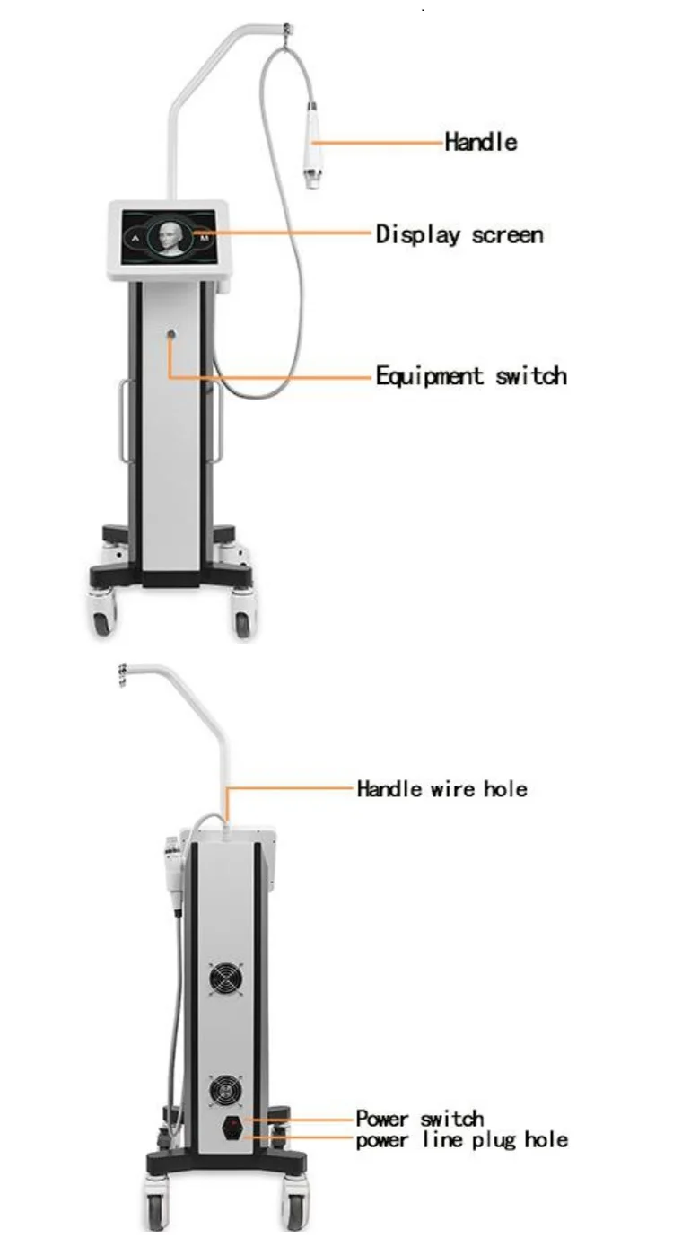 Mașină fracționată de întinerire a pielii Microneedle Acnee Scart Wart Removing Machine