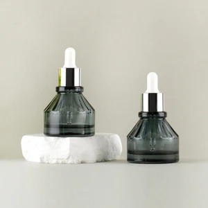 Unique 30ml 1.7fl Trapezoid-Shaped Oil and Serum Bottle with Screen Printing for Eye Drop Cosmetics