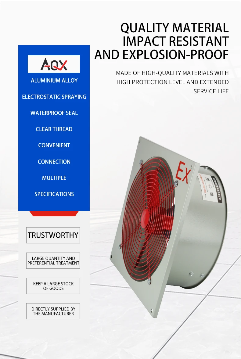 Explosion Proof Ventilation Fan, 12Inch, WaterProof, Axial - detail 10