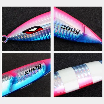 Lure Iron Plate Bait Saltwater Sea Fishing Luminous Lead Fish Bait Bottom Fishing Quick Sinking Bionic Bait Bass No Hooks 120g – Hooks – view 4