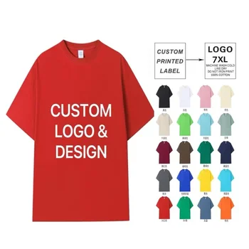 Short sleeve high quality blank custom t-shirt 100% cotton custom printed men's t-shirt men's luxury clothing Casual Knitted