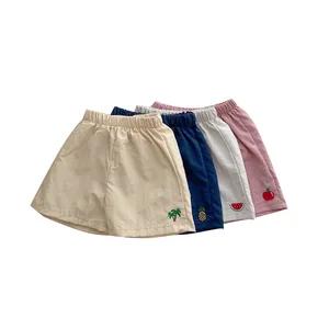 OEM Customizable Wholesale Soft Summer Girls Cotton Shorts With Printing Elastic Waist Sport Girls Shorts