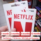 Netflix gift cards can charge for 4K premium Netflix accounts for Netflix subscription 1 month 3 6 12 months 30 days