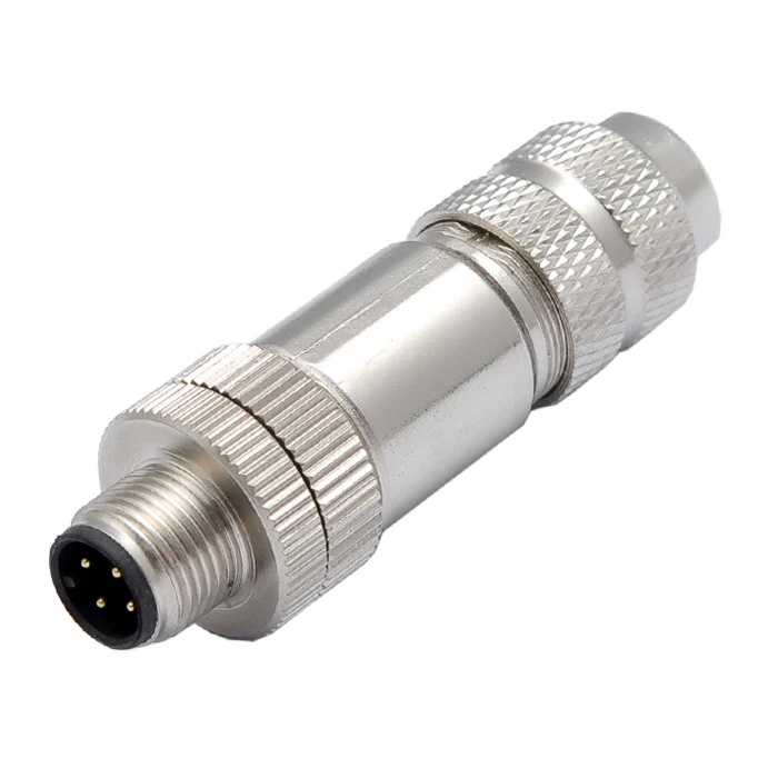 M12 3-12 pin assembly metal or plastic connector IP67 IP68