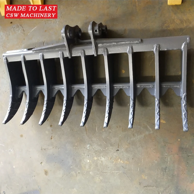 Mini Excavator Stick Rake For Yanmar Vio25 Root Rake For Bobcat E20 ...