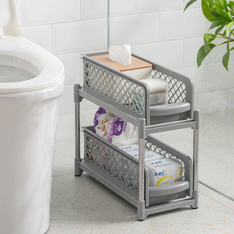 Organizer per lavello da cucina a 2 livelli, portaspezie estraibile, contenitore per cucina, bagno, portaoggetti da cucina, organizer sottolavello | Leroy Merlin