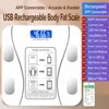 app-connected body fat scale-elegant white-battery-powered model