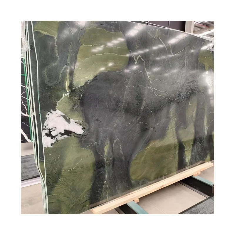 Сатылып жаткан тажрыйбалуу жашыл табигый таш мармал Авокадус кварцити — ичке мебель, кеңседеги жана үйдөгү стеналар менен эзилбей турган плиткалар үчүн кеңири колдонулат