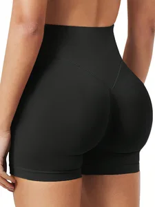 New Summer Women's Sexy and Fashionable Solid Color High Waist Slimming and Tight Fitting Yoga Pants with Lifted Buttocks